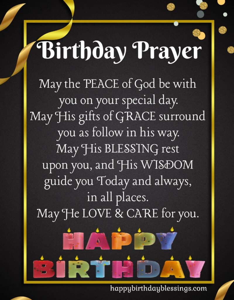 May God Bless you Birthday wishes, Birthday prayer with black wallpaper.