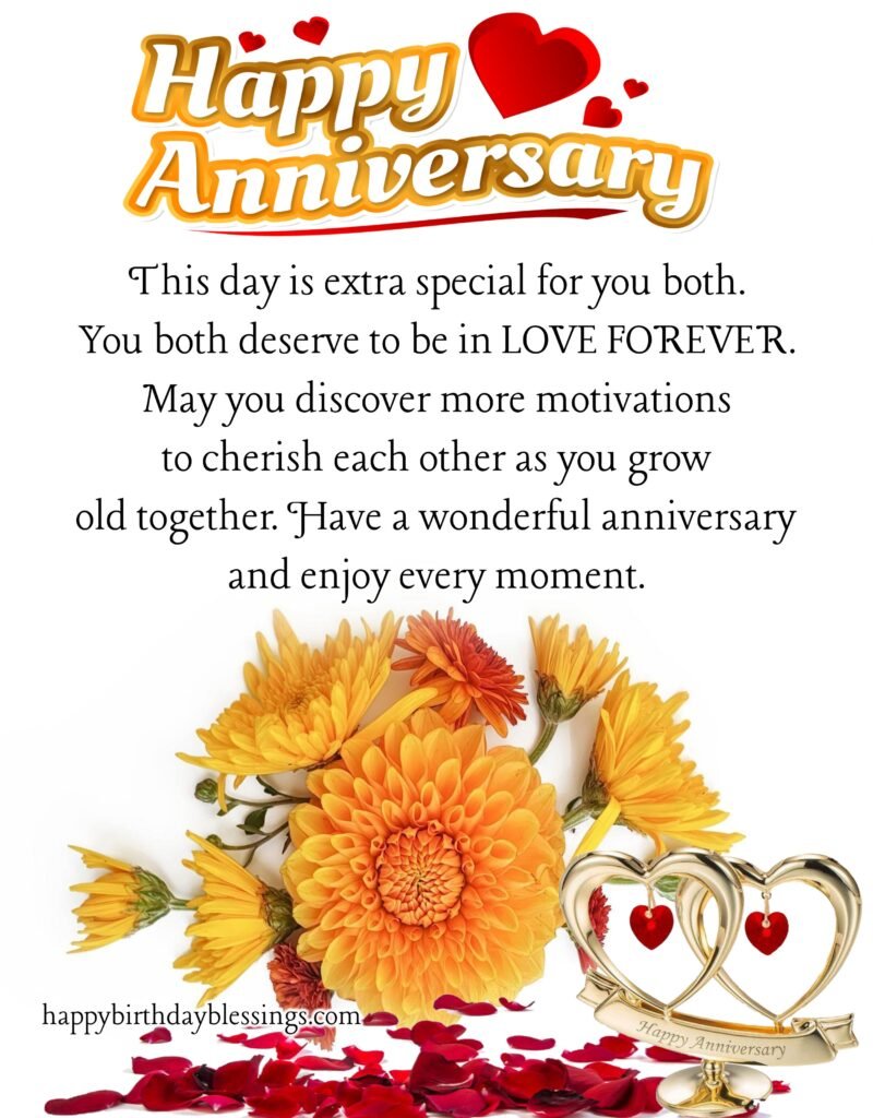 Happy wedding anniversary quote with flower image, Happy Marriage Anniversary.