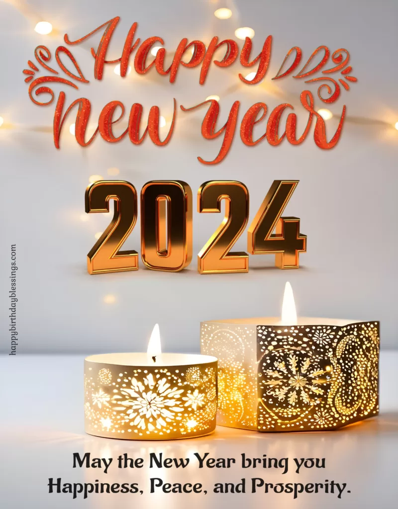 Beautiful happy new year candle wallpaper.