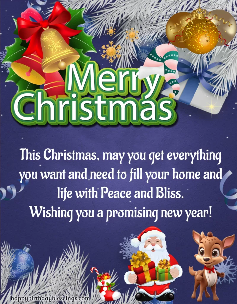 Christmas card with background image.