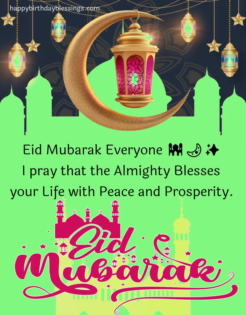 Eid mubarak greetings with Mosque background.