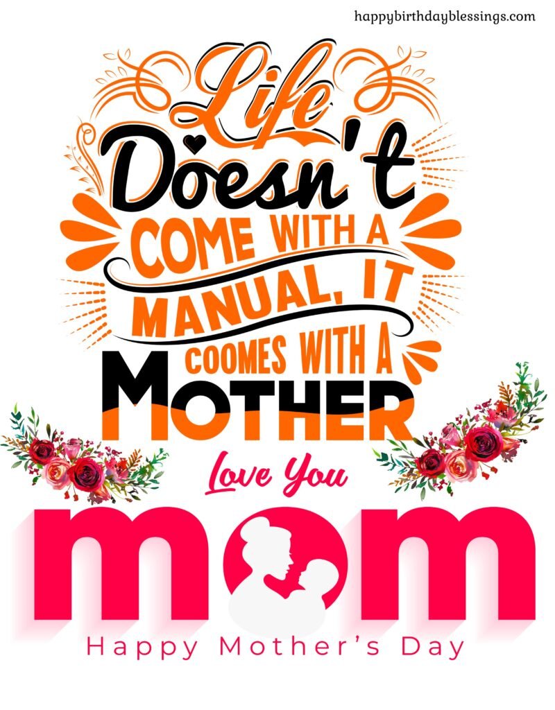 Happy Mothers day image with beautiful quote.