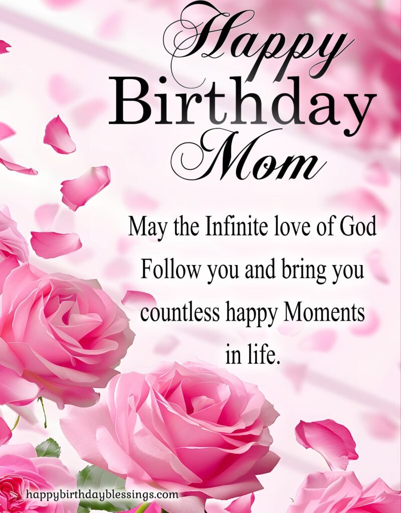 Happy birthday mother pink roses wallpaper.