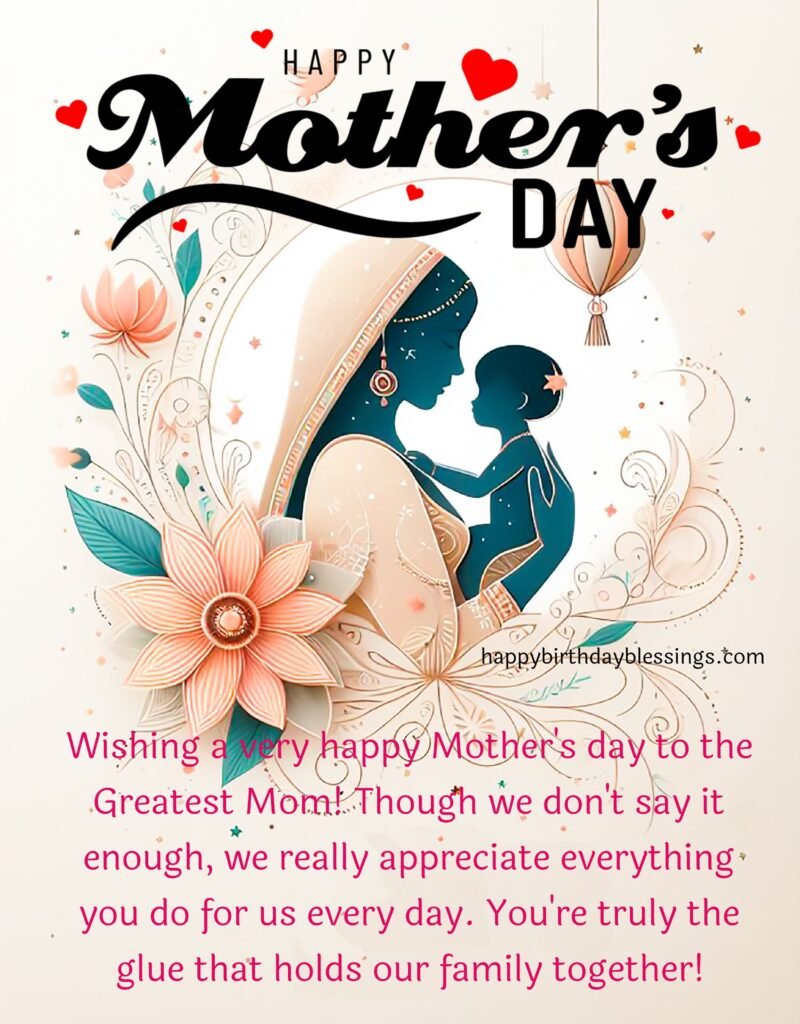 Mothers day card with beautiful image.