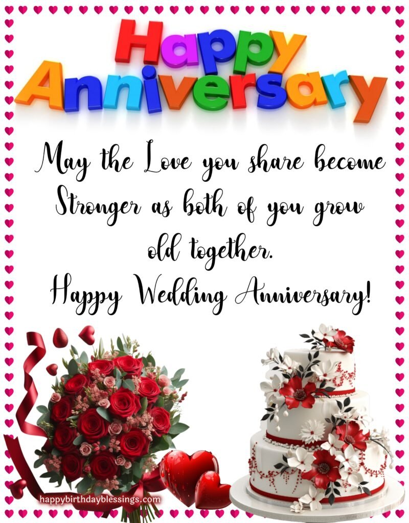 Anniversary wishes to couple.