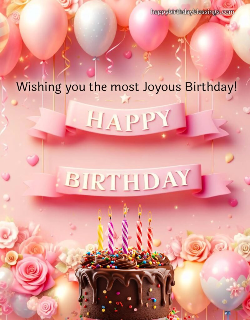 Birthday image with chocolate cake.