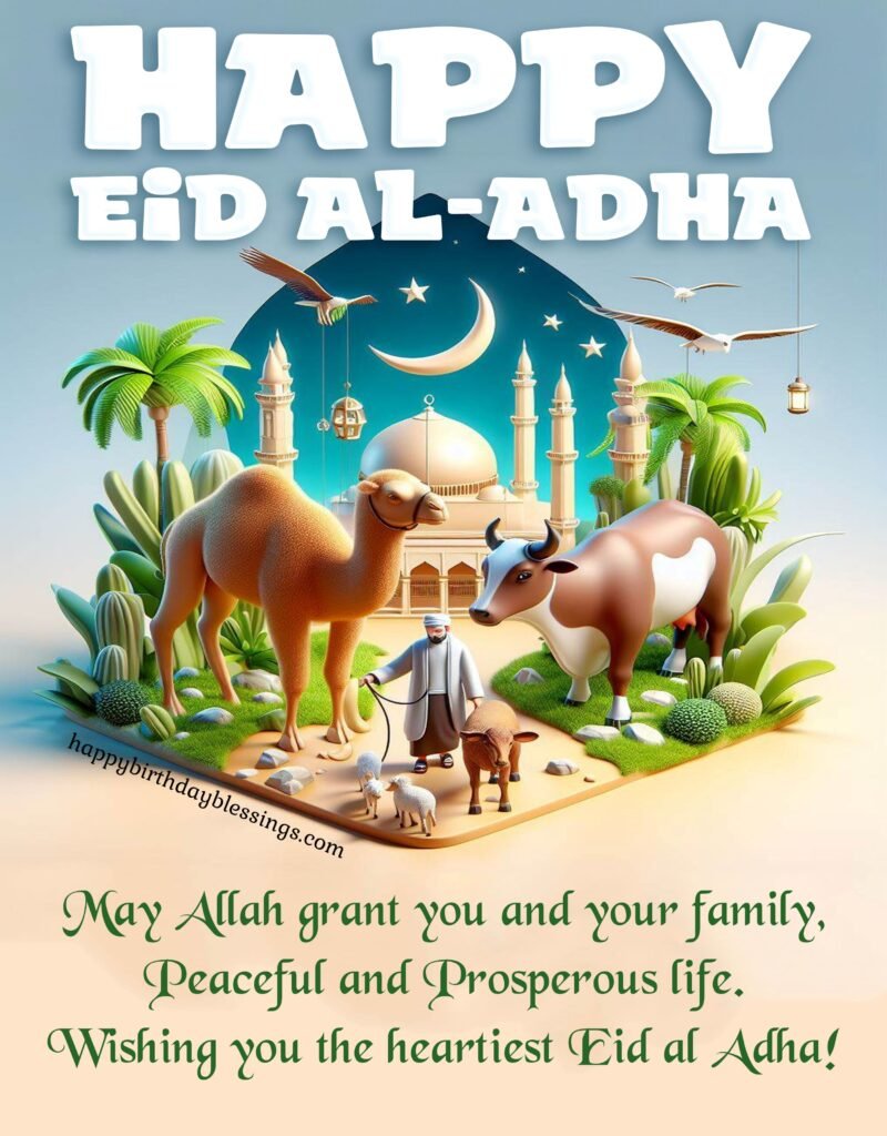 Eid al Adha image with quote.