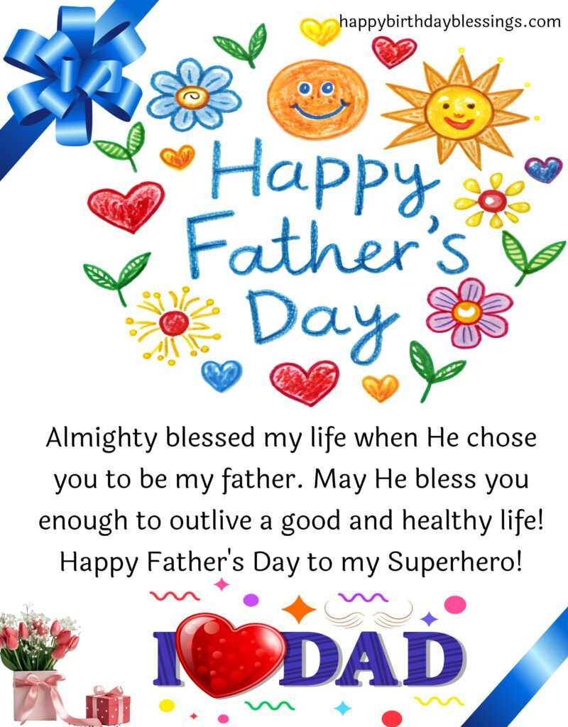 Fathers day greetings with beautiful card.