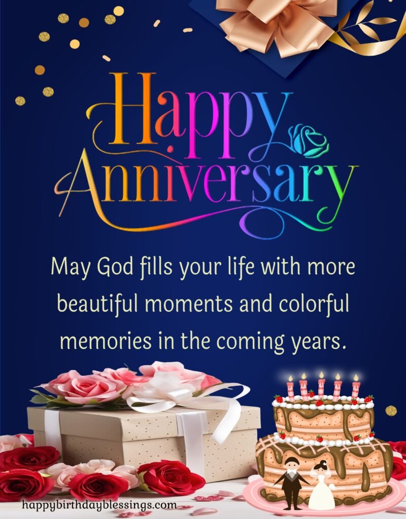 Happy Anniversary blessings image.