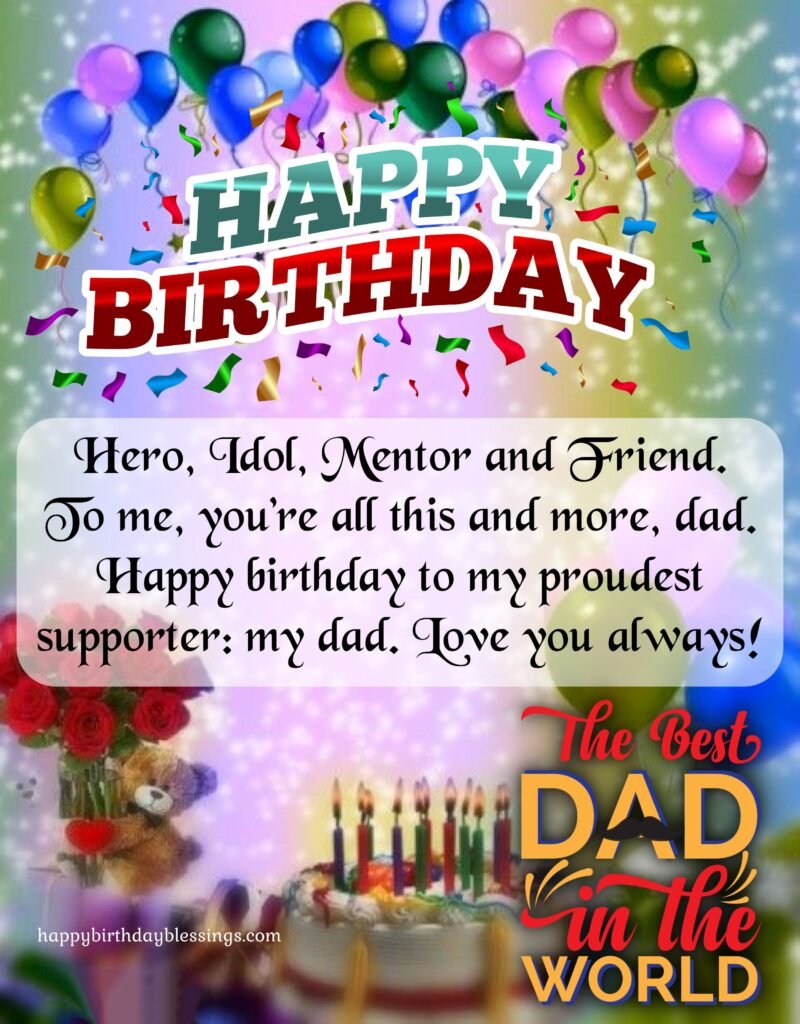 Happy birthday Dad quotes with image.