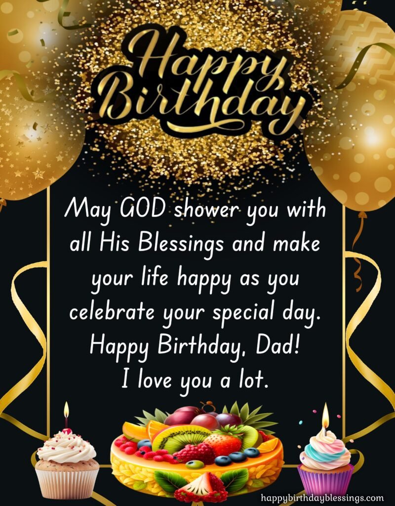 Happy birthday Father quote with image.