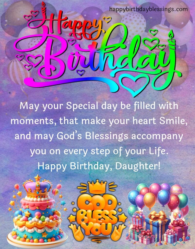 Birthday wishes for daughter with beautiful image.
