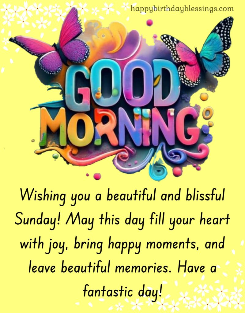 Good Morning Sunday message image.