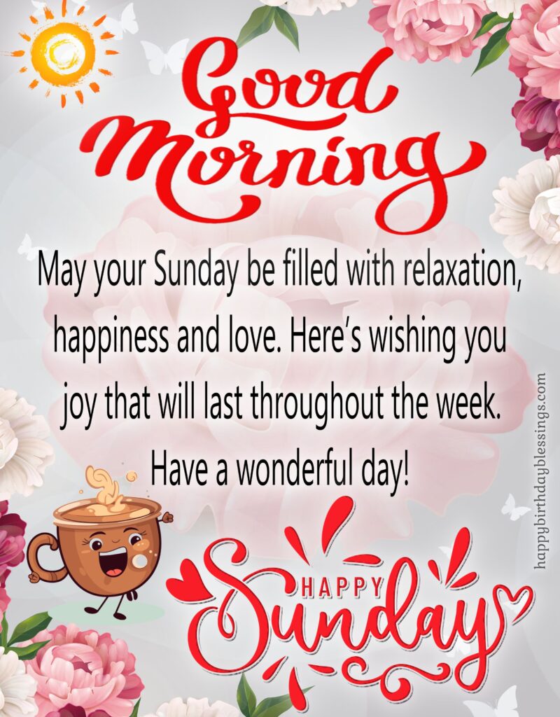 Good Morning Sunday pink daisy wallpaper.
