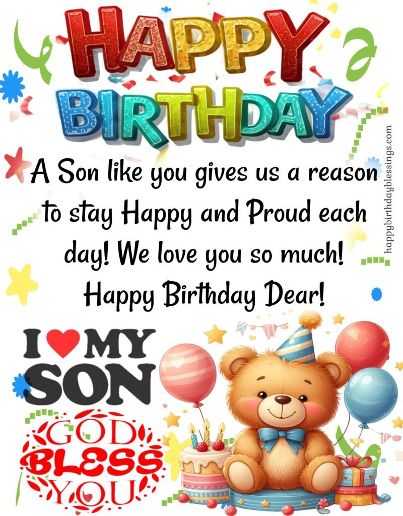 Happy Birthday Son wishes image.