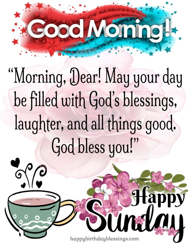 Happy Sunday Blessing image.