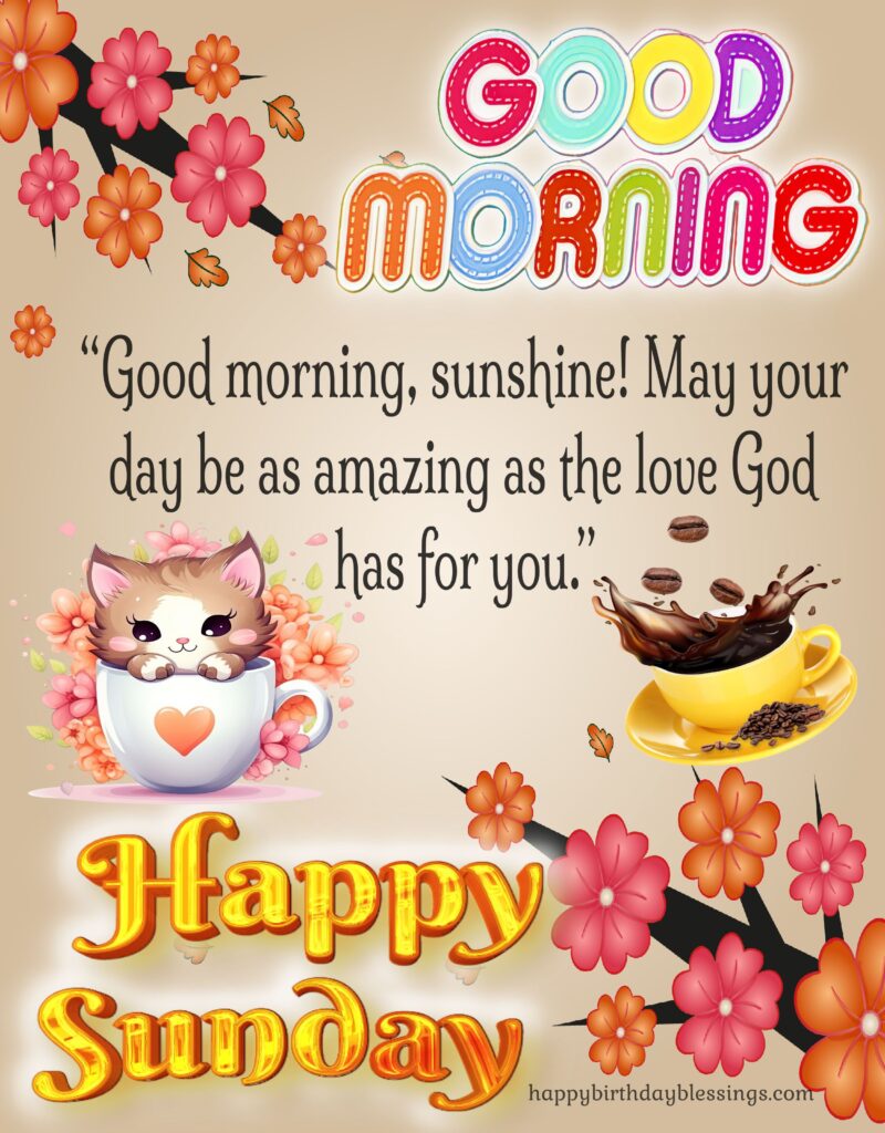 Happy Sunday image on flower wallpaper.