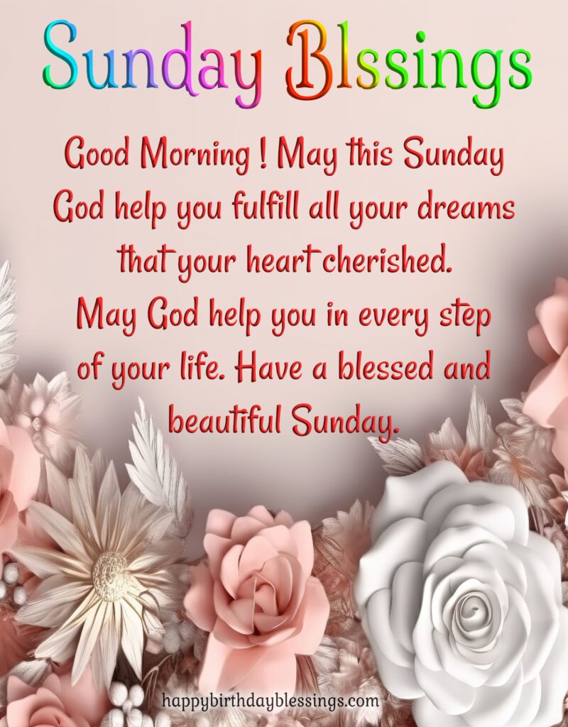 Sunday Blessings beautiful image.
