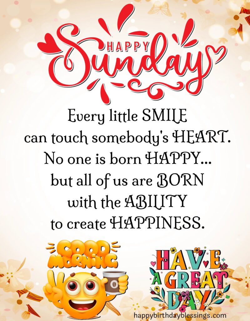 Sunday blessings quote with image.