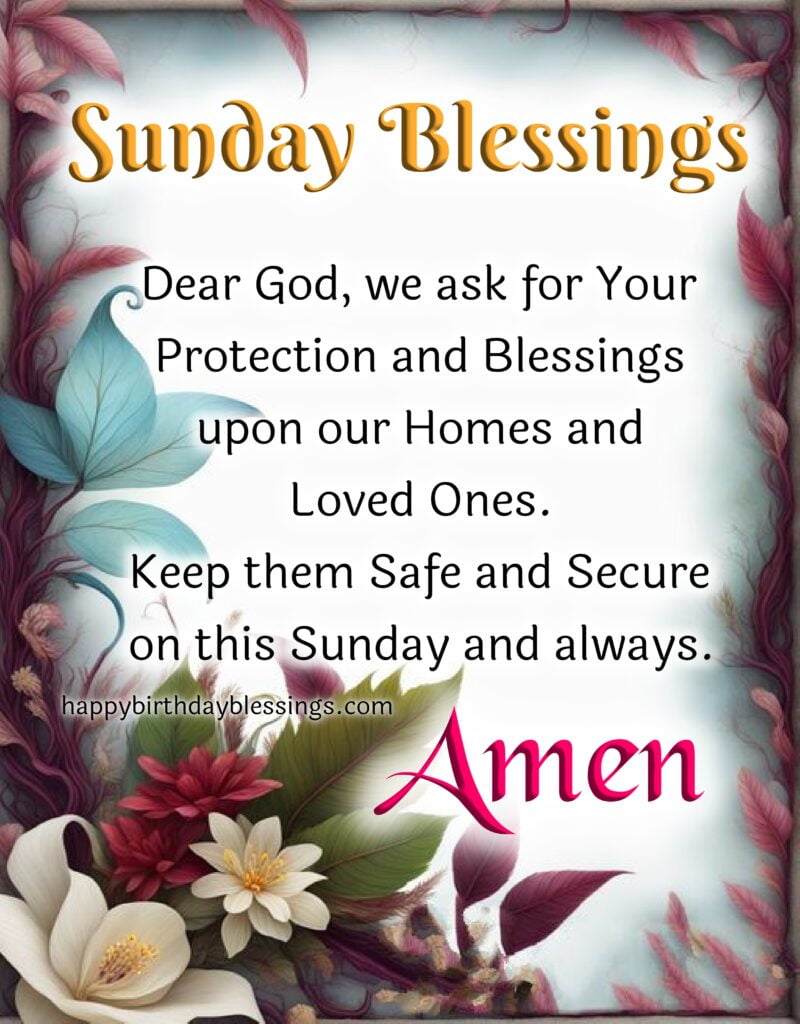 Sunday blessings with white flowers.