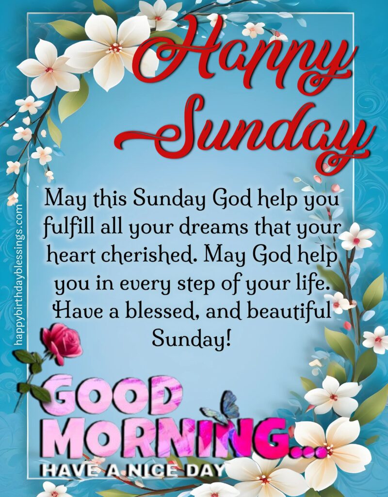 Sunday prayer with beautiful image.