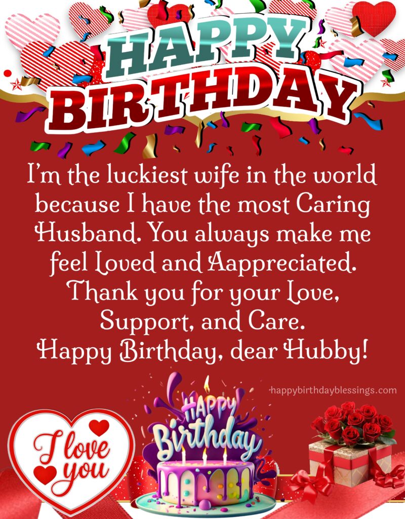 Birthday blessings for Husband with image.