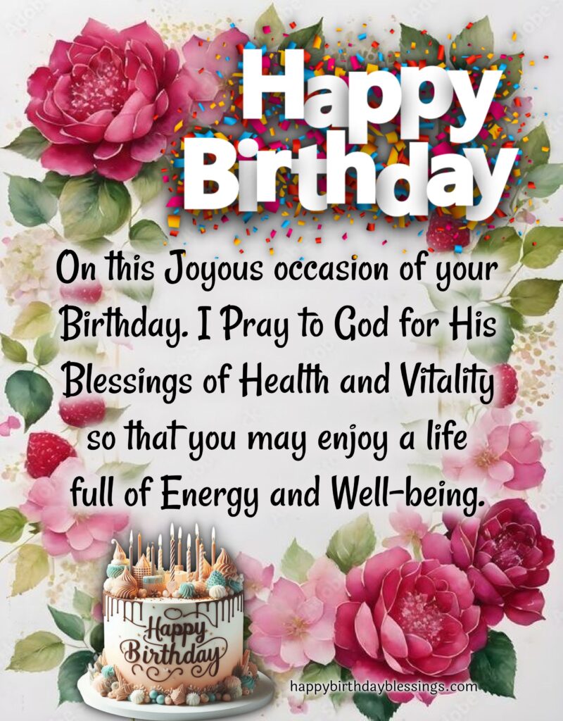 Birthday message with beautiful image.