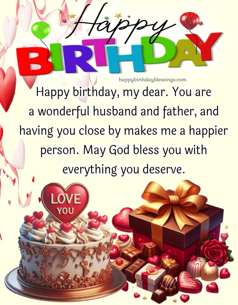 Happy Birthday Husband wishes image.
