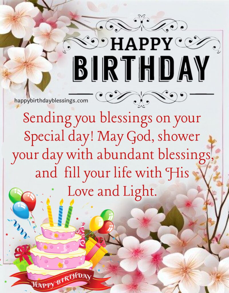 Happy Birthday blessings image.