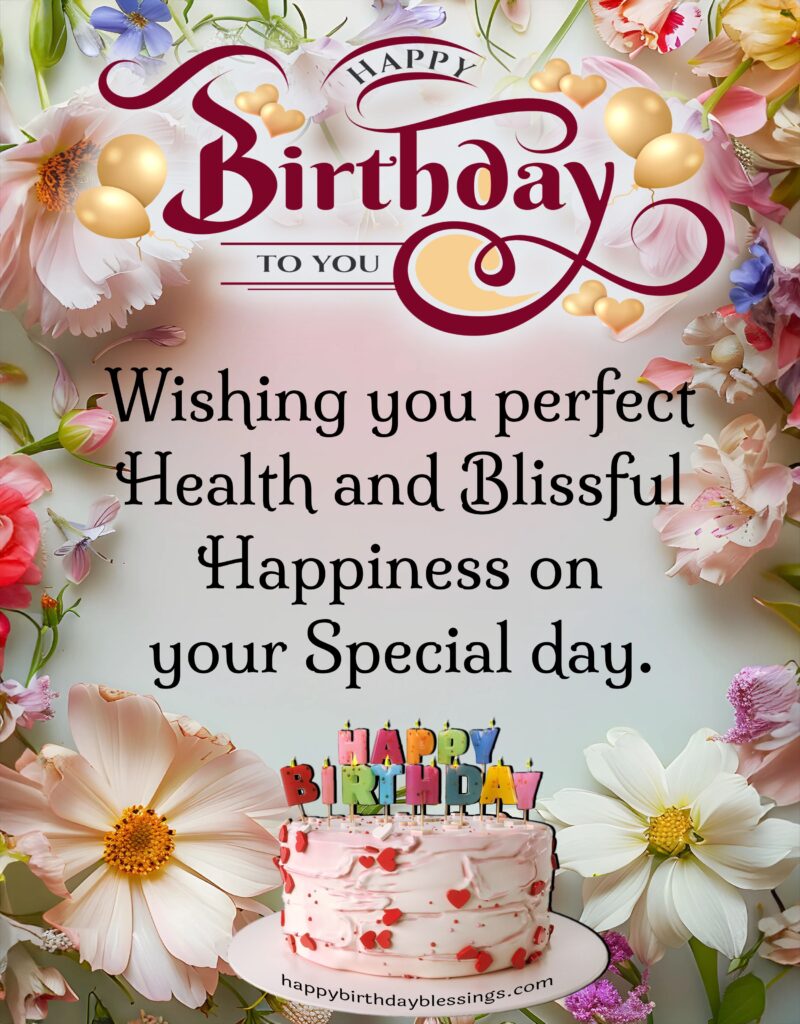 Happy Birthday blessings with image.