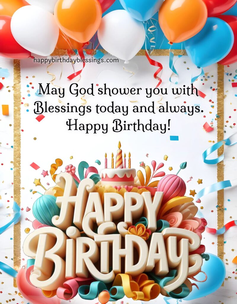 Happy Birthday card with message.