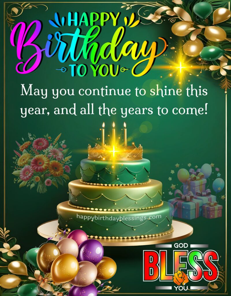 Happy Birthday message with beautiful image.