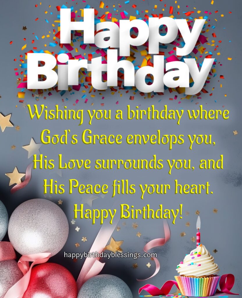 Happy Birthday message with image.