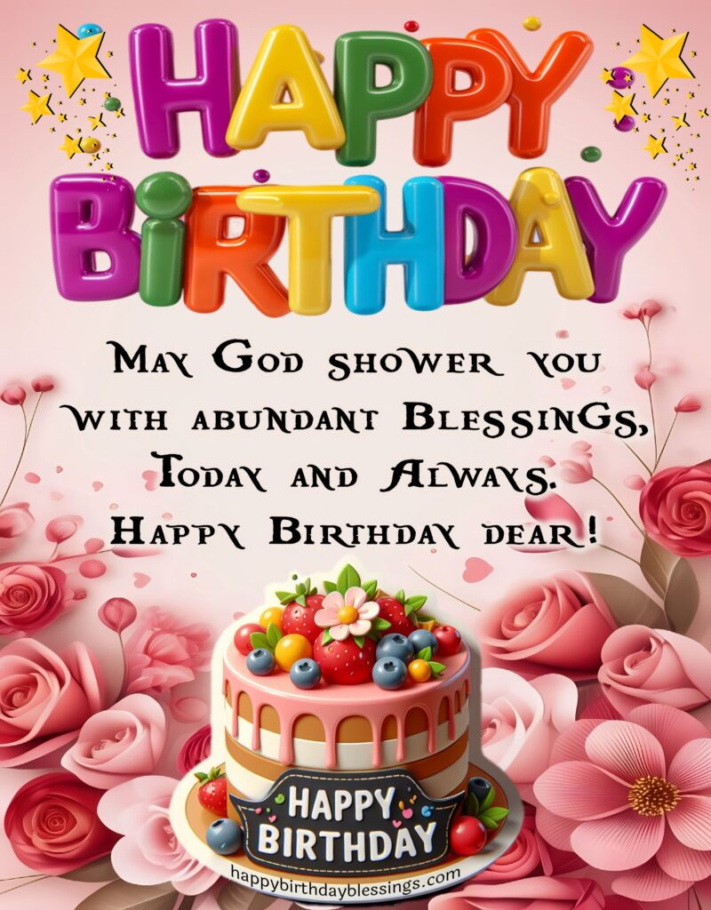 Happy Birthday quote with image.