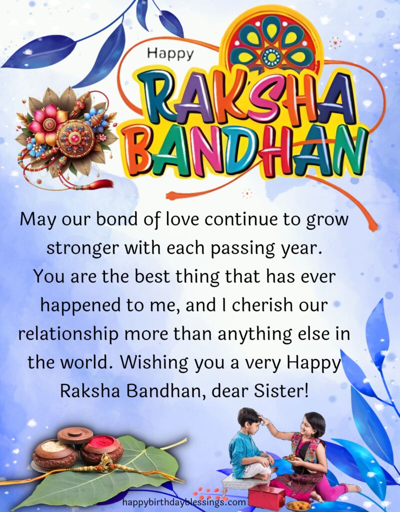 Happy Raksha bandhan sister image.