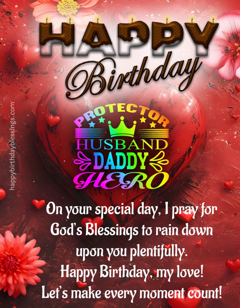 Happy birthday love message with image.