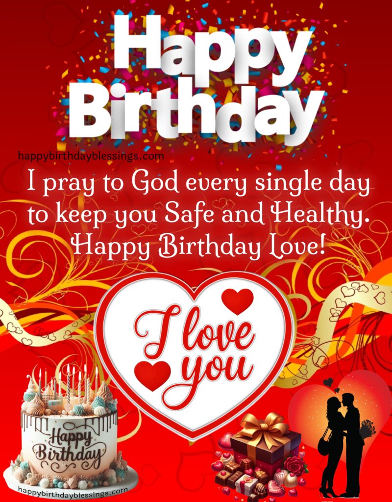 Husband Happy Birthday message with image.
