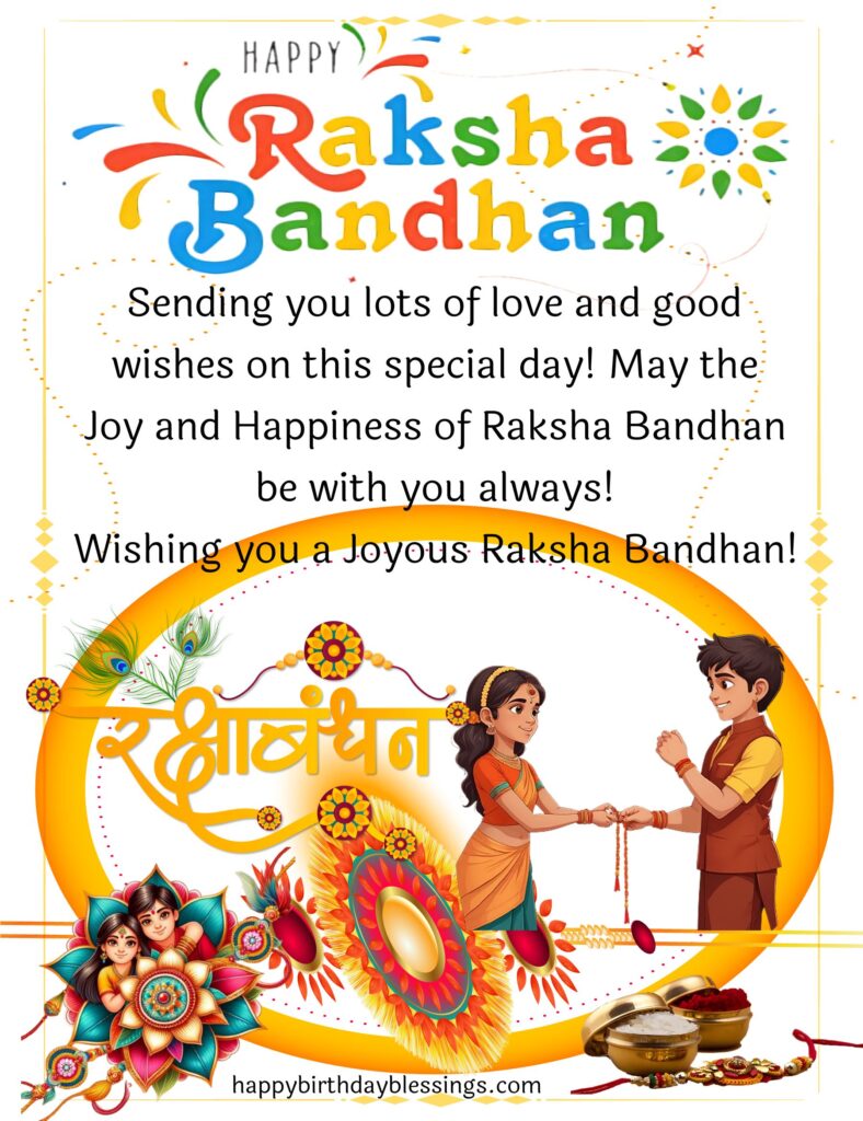 Raksha bandhan image with quote.