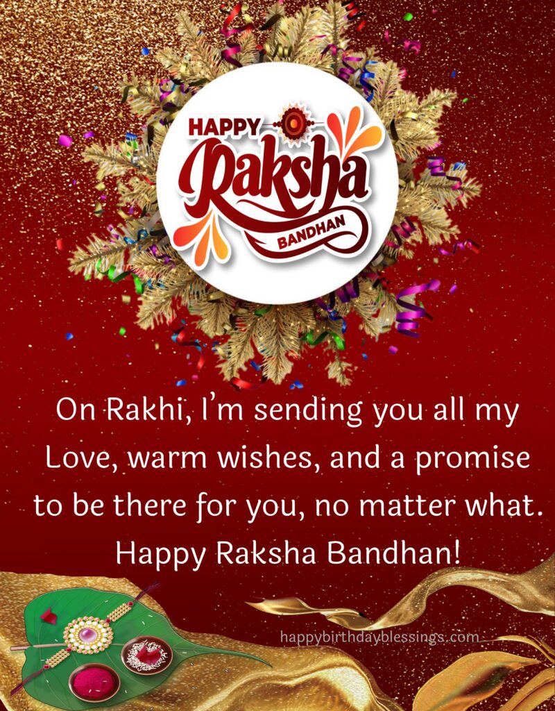 Raksha Bandhan quote with image.
