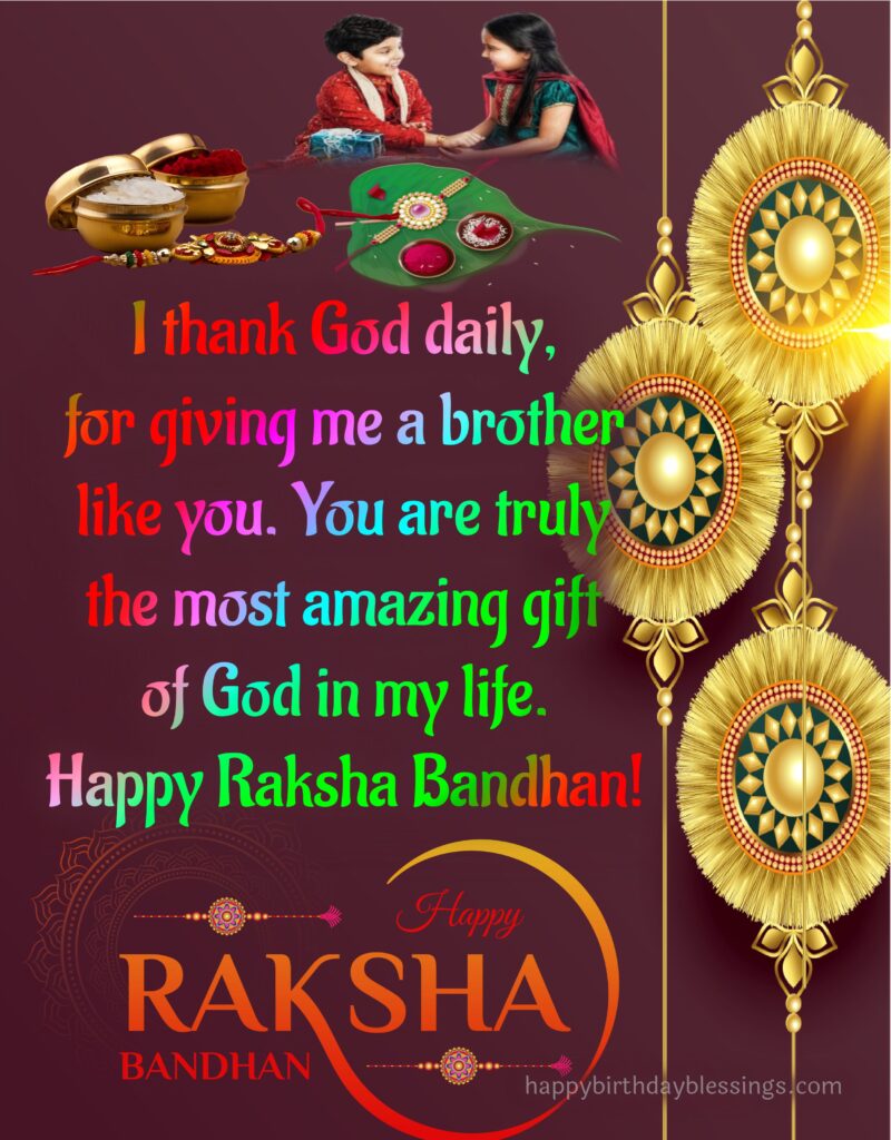 Sister and brother on Raksha bandhan celebration.