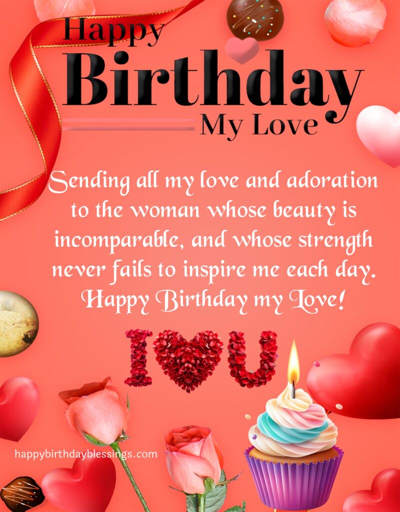 Birthday blessings for wife.