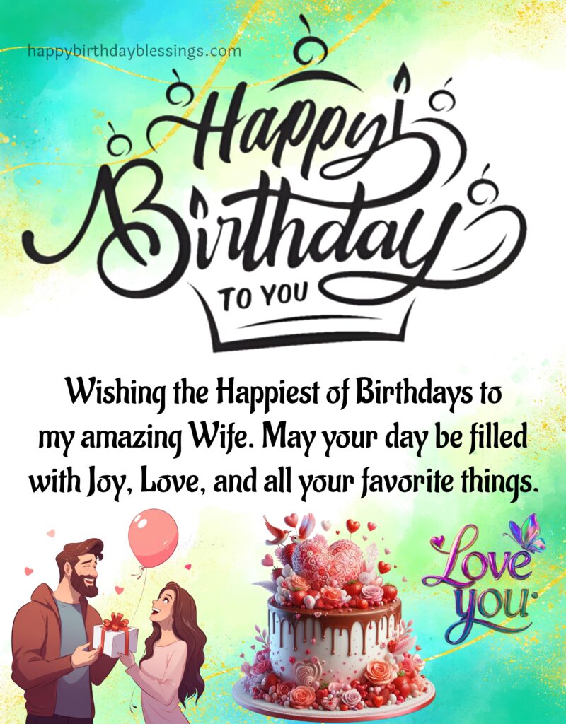 Birthday message for wife.