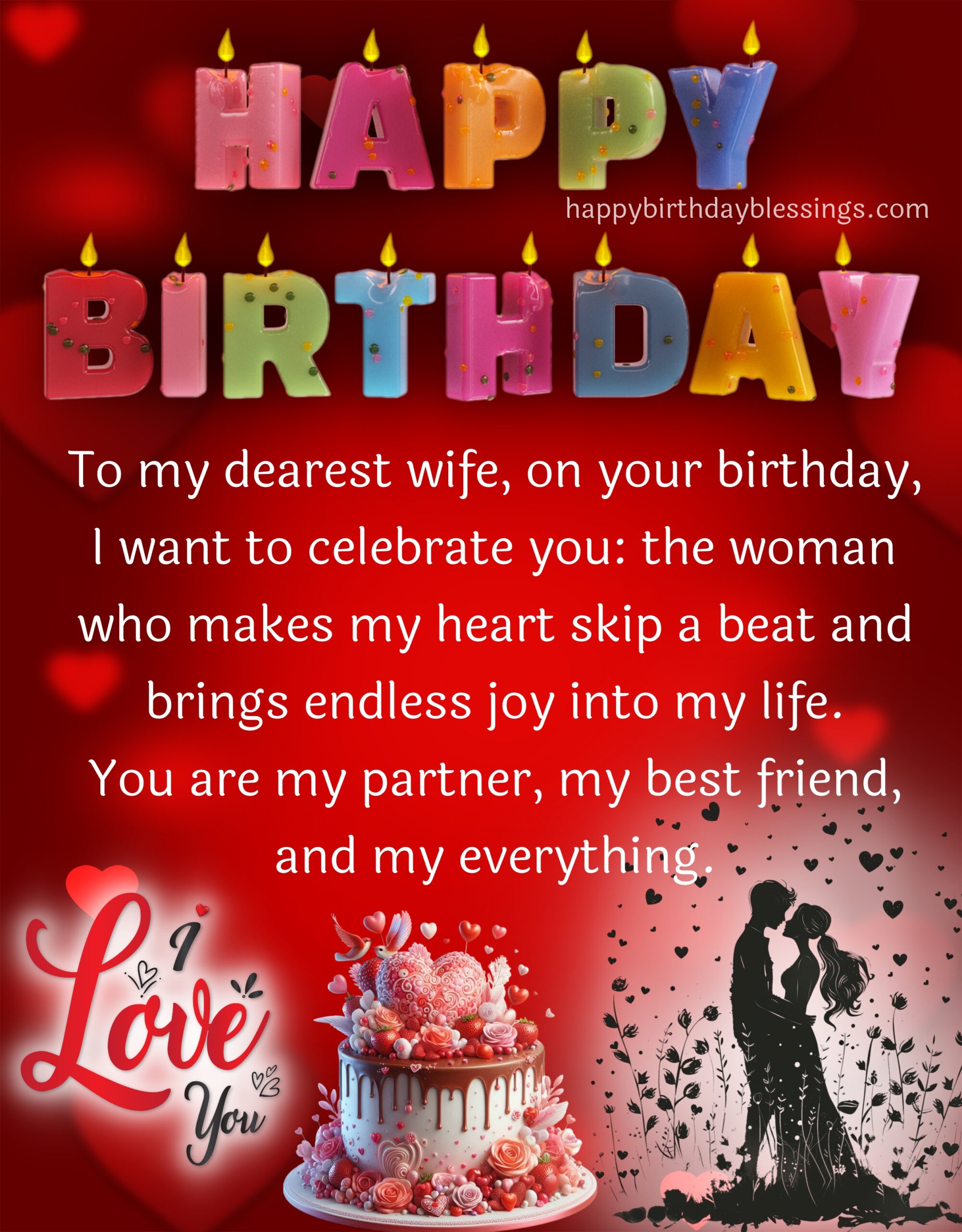 Biglietto D'Auguri Per Moglie 70° Compleanno Con Lamina E Glitter - 'To My Wonderful Wife'