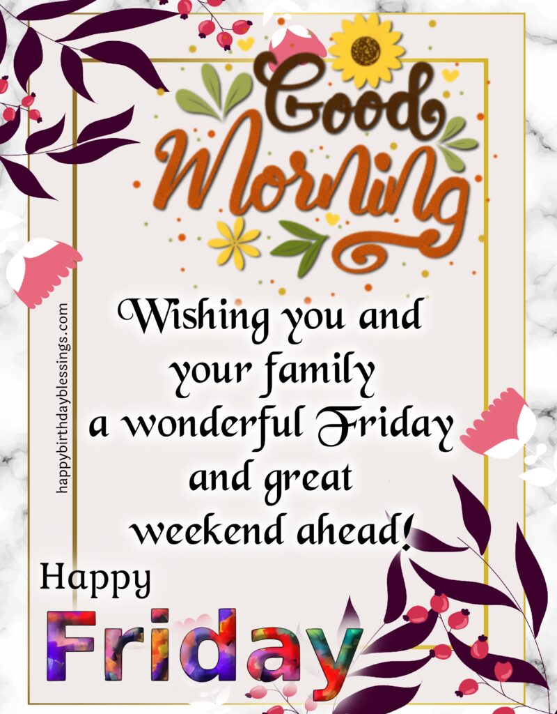 Happy Friday wishes with image.
