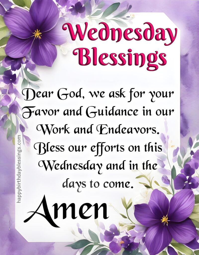 Wednesday blessings image with quote.