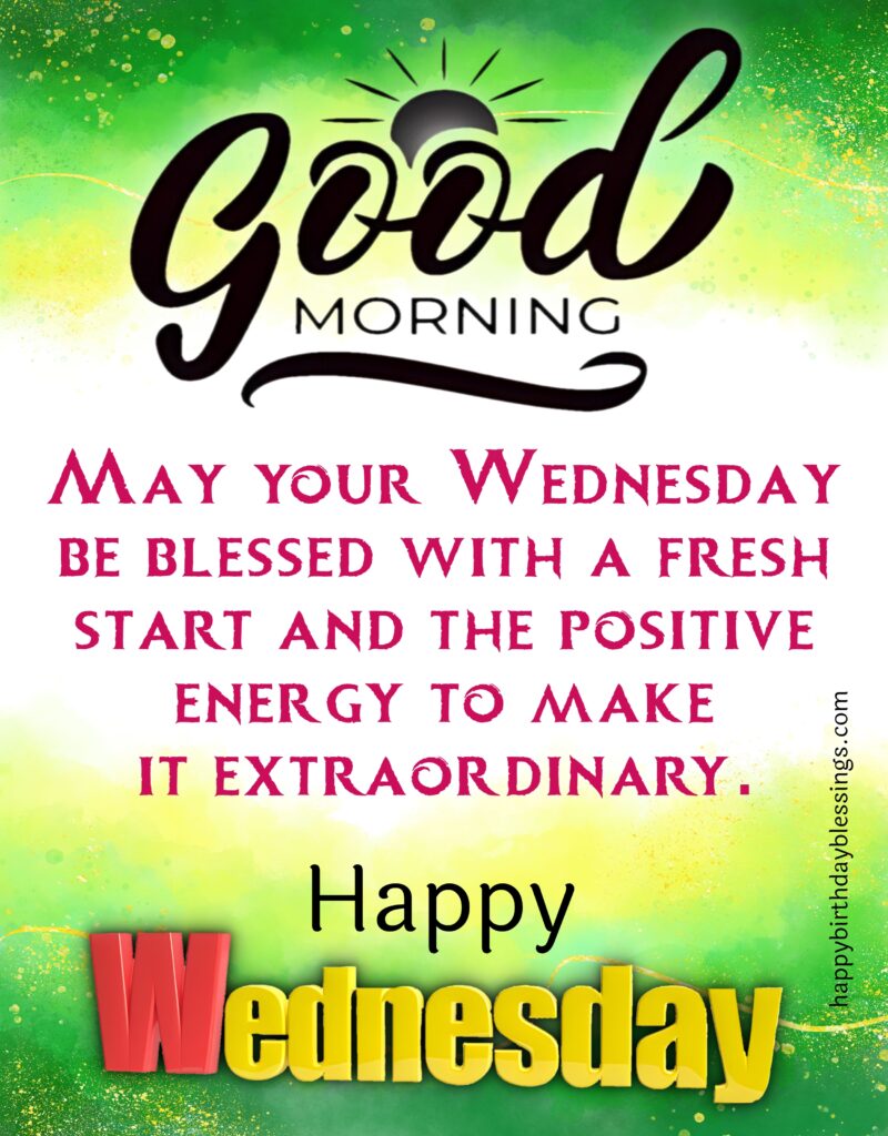 Wednesday image with blessings.