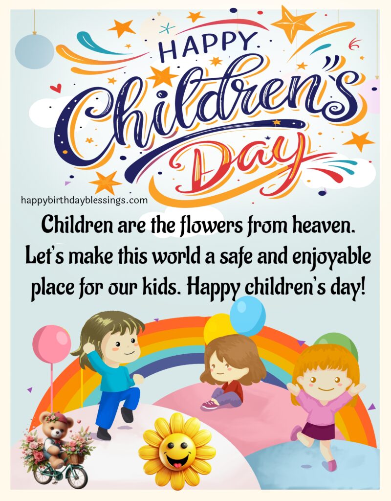 Childrens day quote with image.