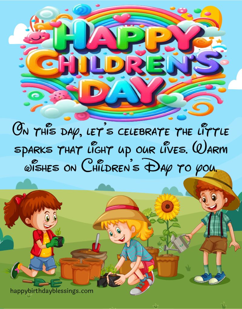 Happy Childrens day greetings.