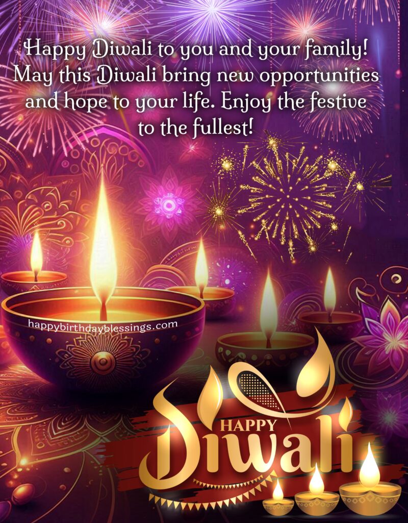 Happy Diwali image with quote.