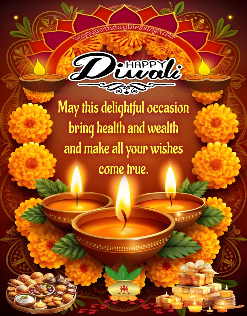 Happy Diwali message on beautiful wallpaper.